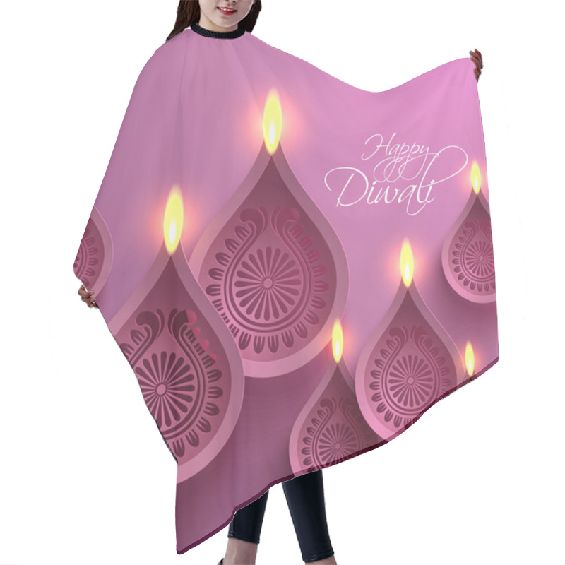 Personality  Vector Paper Diwali Diya Hair Cutting Cape