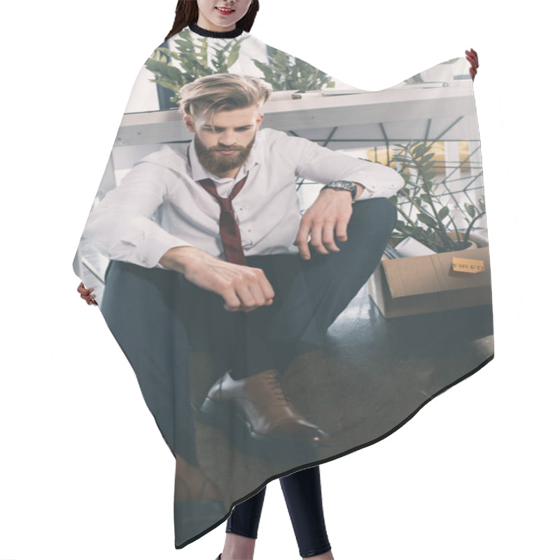 Personality  Young Fired Businessman  Hair Cutting Cape