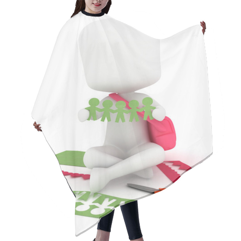 Personality  Paper Craft Hair Cutting Cape