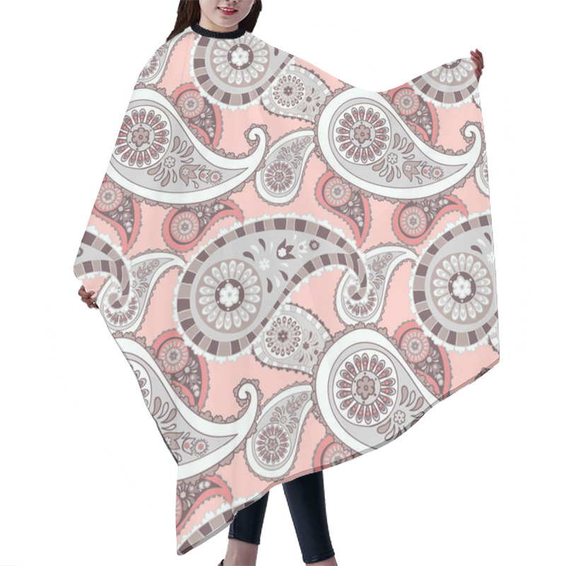 Personality  Seamless Pattern. Paisley Hair Cutting Cape