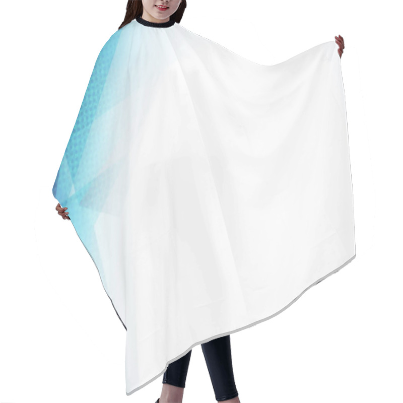 Personality  White Wallpaper With Blue Polygonal Pattern Hair Cutting Cape