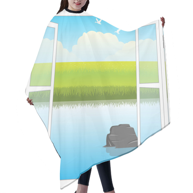 Personality  Window In Nature Hair Cutting Cape