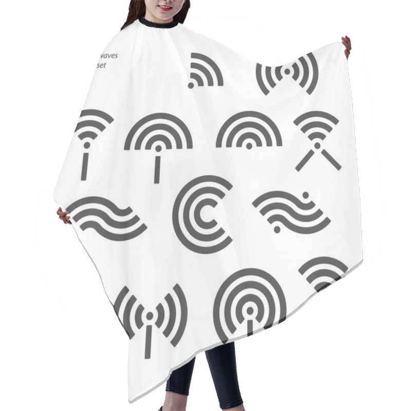 Personality  Radio Waves Hair Cutting Cape