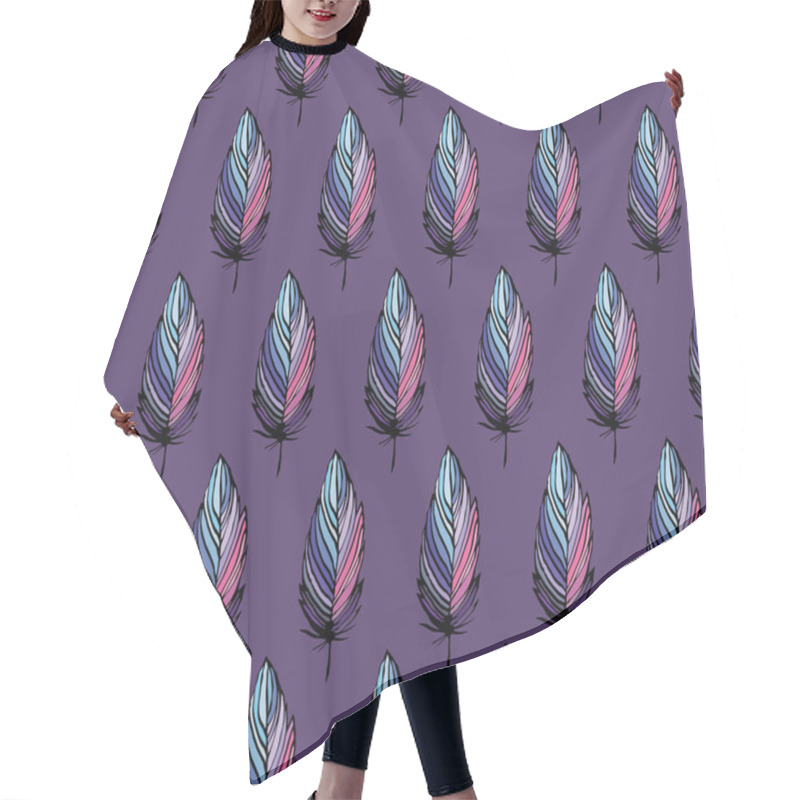 Personality  Feather Bird Seamless Pattern Hair Cutting Cape