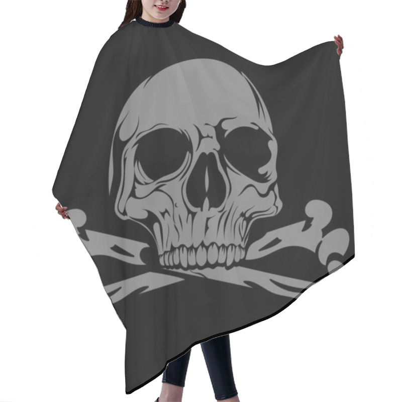 Personality  Pirate-themed Design. Human Skull And Crossbones Hair Cutting Cape