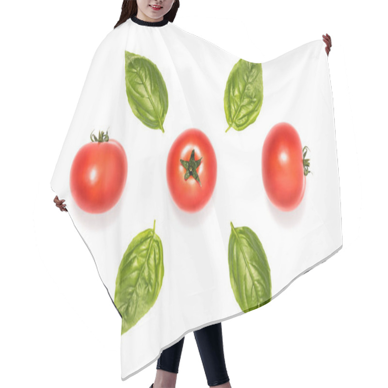 Personality  Composition Of Tomatoes With Basil Leaves Hair Cutting Cape