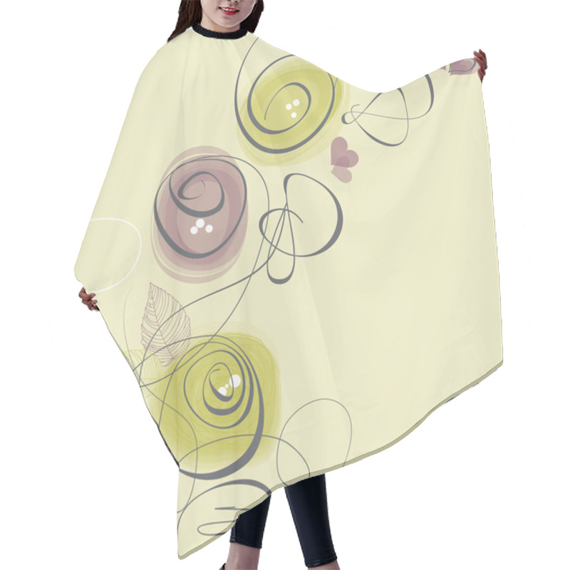 Personality  Spring Flowers, Love Greeting Card Hair Cutting Cape