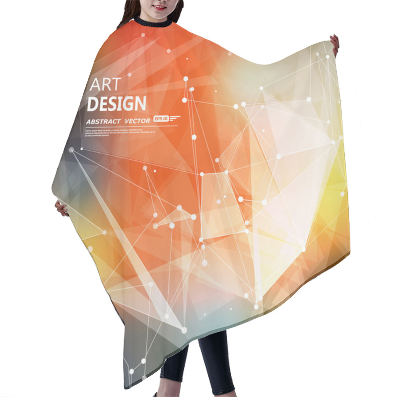 Personality  Abstract Composition, Text Frame Surface, Orange A4 Brochure Title Sheet, Alien Cybernetic Dot, Creative Figure, Logo Sign Icon, Outer Space Fire, Banner Form, Cosmic Flier Fashion, EPS10 Vector Image Hair Cutting Cape