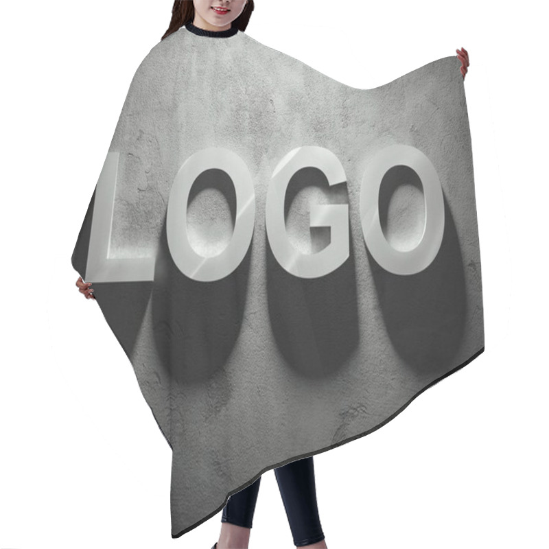 Personality  Logo Text With Shadow, Word Hair Cutting Cape