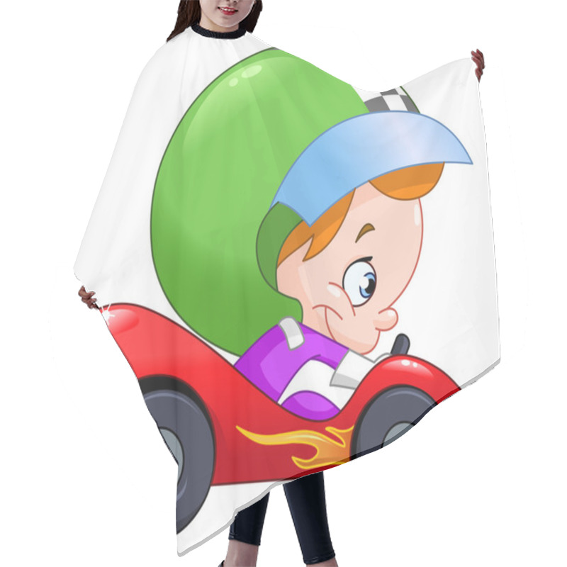 Personality  Kid Race Car Driver Hair Cutting Cape