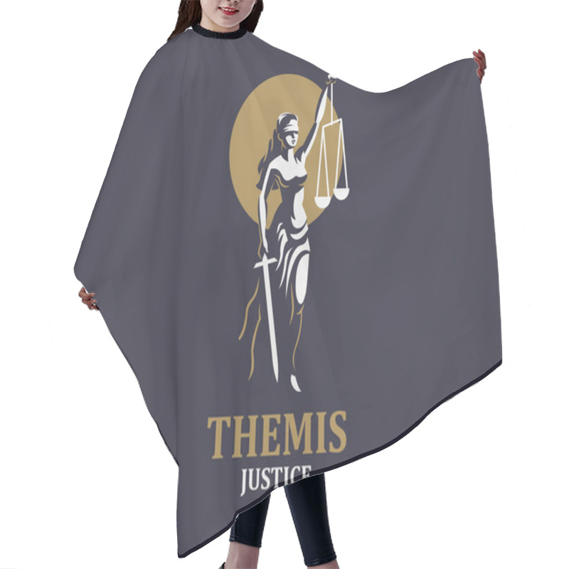 Personality  The Goddess Of Justice Themis. Hair Cutting Cape