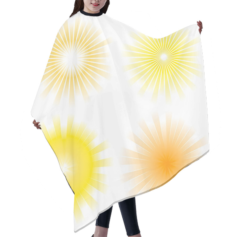 Personality  Sunburst Vector. Hair Cutting Cape