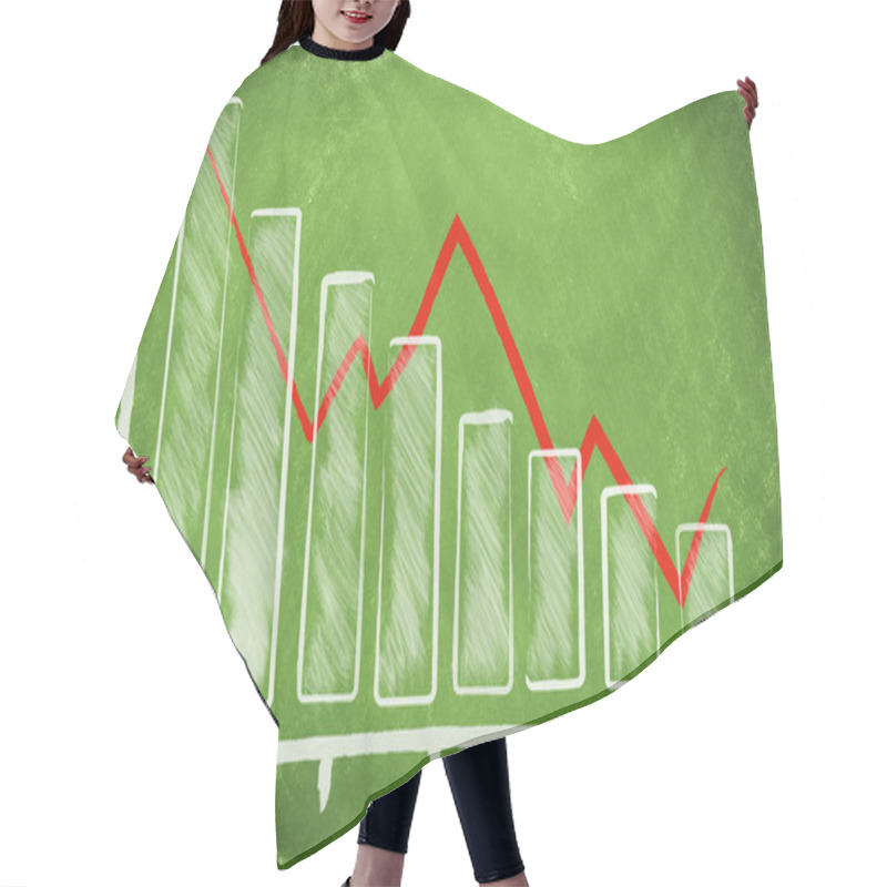 Personality  Declining Bar Chart Hair Cutting Cape