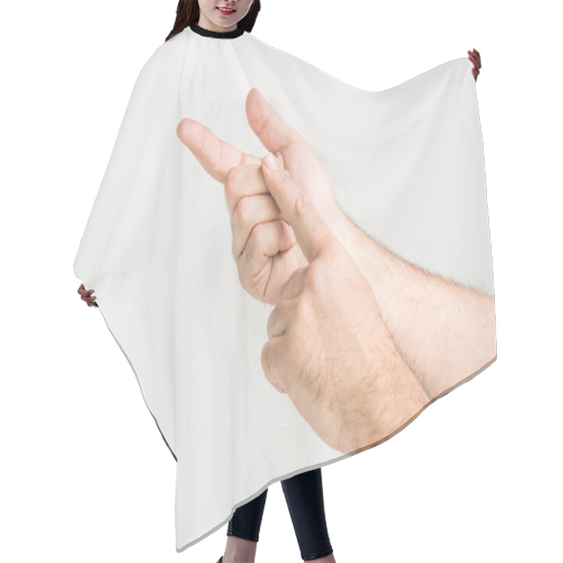 Personality  Man Counting Something Hair Cutting Cape