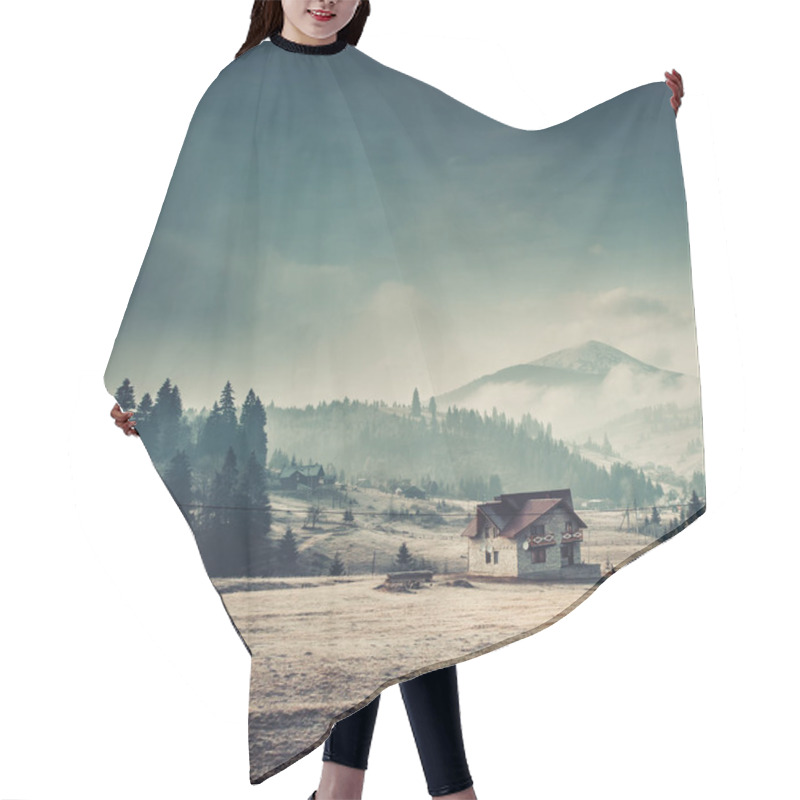 Personality  Rural House In The Carpathian Mountains Hair Cutting Cape