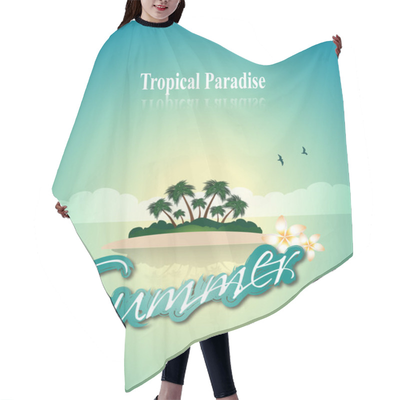 Personality  Tropical Island Hair Cutting Cape