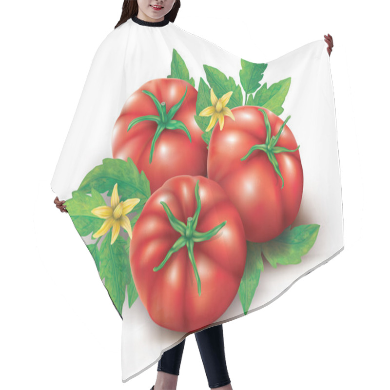 Personality  Tomatoes Leaves Flowers Hair Cutting Cape