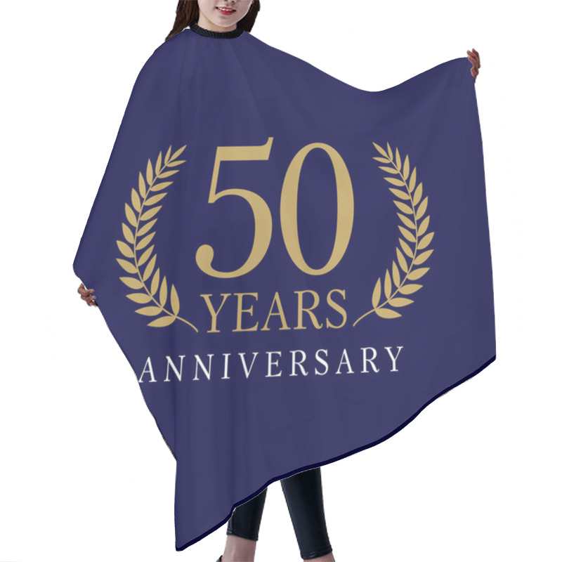 Personality  50 Anniversary Royal Logo Hair Cutting Cape