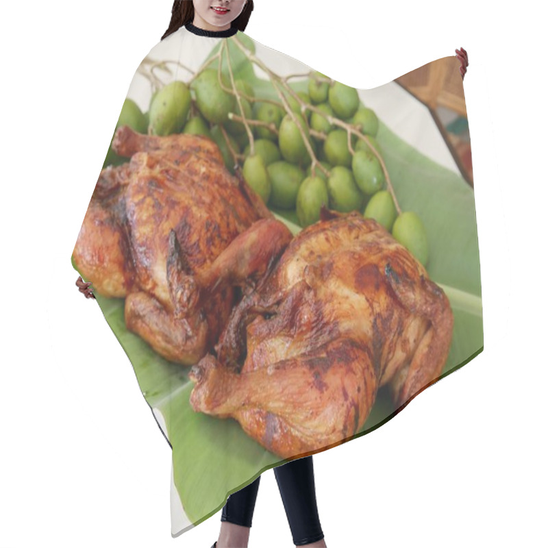 Personality  Roasted Chicken (lechon Manok) And Green Mangoes Hair Cutting Cape