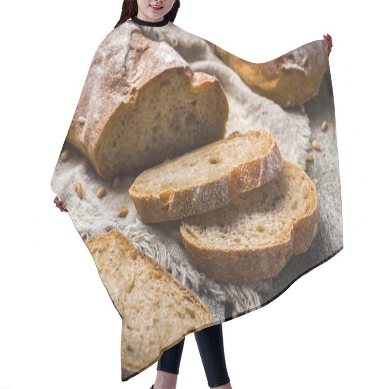 Personality  Fresh Homemade Whole Wheat Bread  Hair Cutting Cape