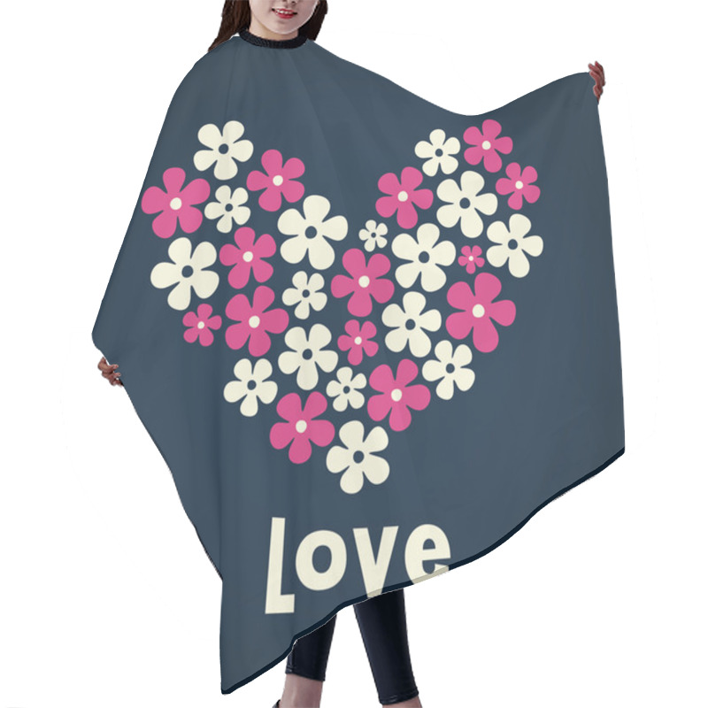 Personality  Love Card Design Hair Cutting Cape