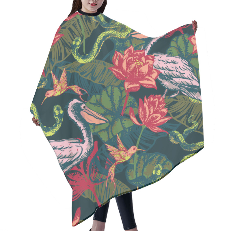 Personality  Tropical Exotic Print Hair Cutting Cape