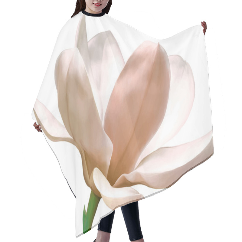 Personality  Pink Magnolia Flower Hair Cutting Cape