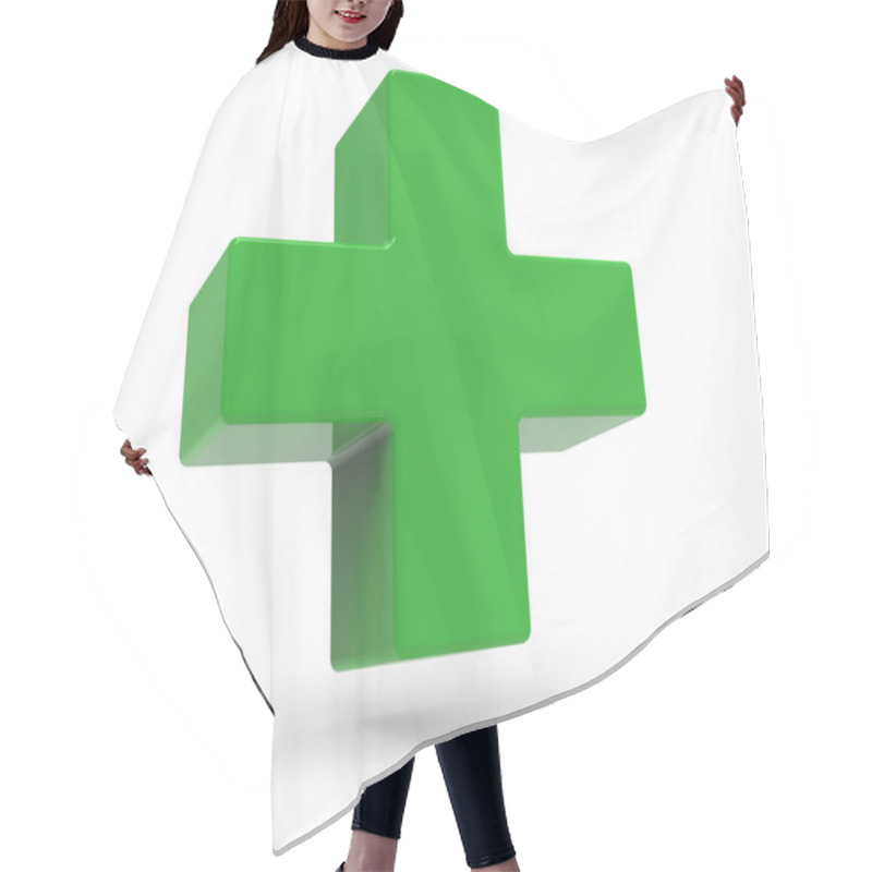 Personality  Green Plus Sign Hair Cutting Cape