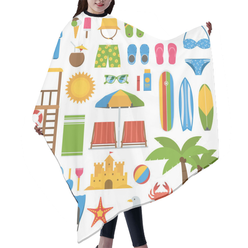 Personality  Summer Beach Item Set Hair Cutting Cape