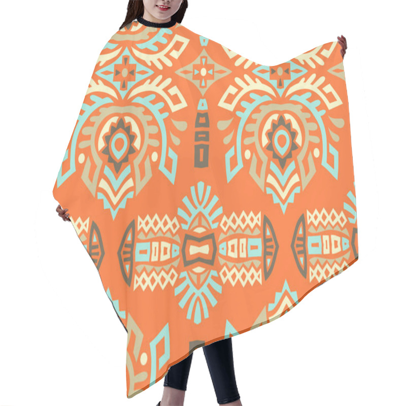 Personality  Abstract Ethnic Style Vector Seamless Pattern Hair Cutting Cape