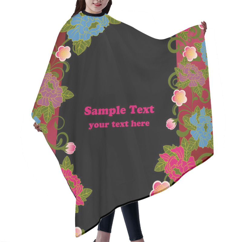 Personality  Cherry Blossoms Frame Hair Cutting Cape