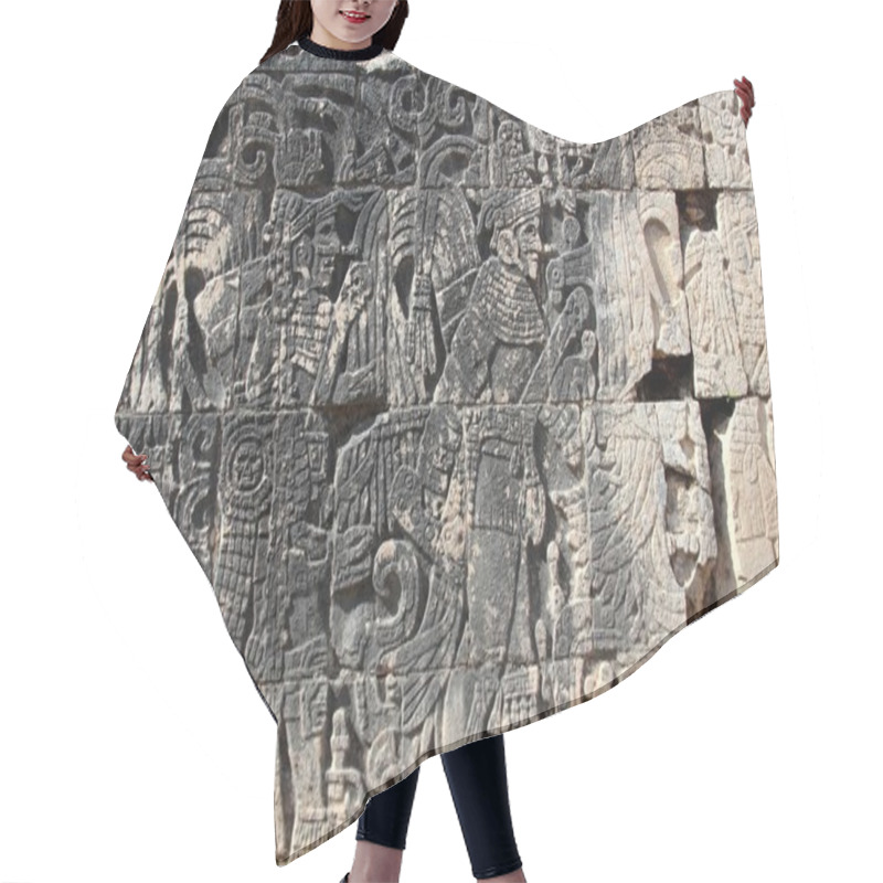 Personality  Chichen Itza Hieroglyphics Mayan Pok-ta-pok Ball Court Hair Cutting Cape