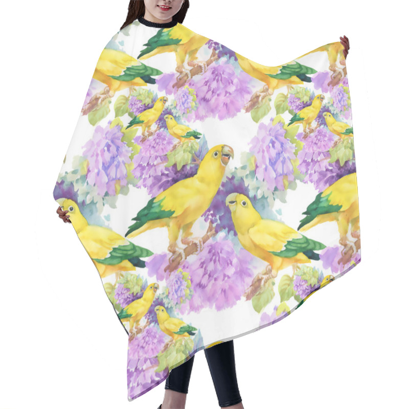 Personality  Exotic Parrots Birds Background Hair Cutting Cape