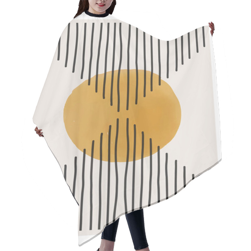 Personality  Trendy Abstract Aesthetic Creative Minimalist Artistic Hand Drawn Composition Hair Cutting Cape