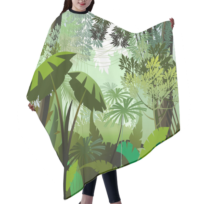 Personality  Overgrown Plants In The Jungle Hair Cutting Cape