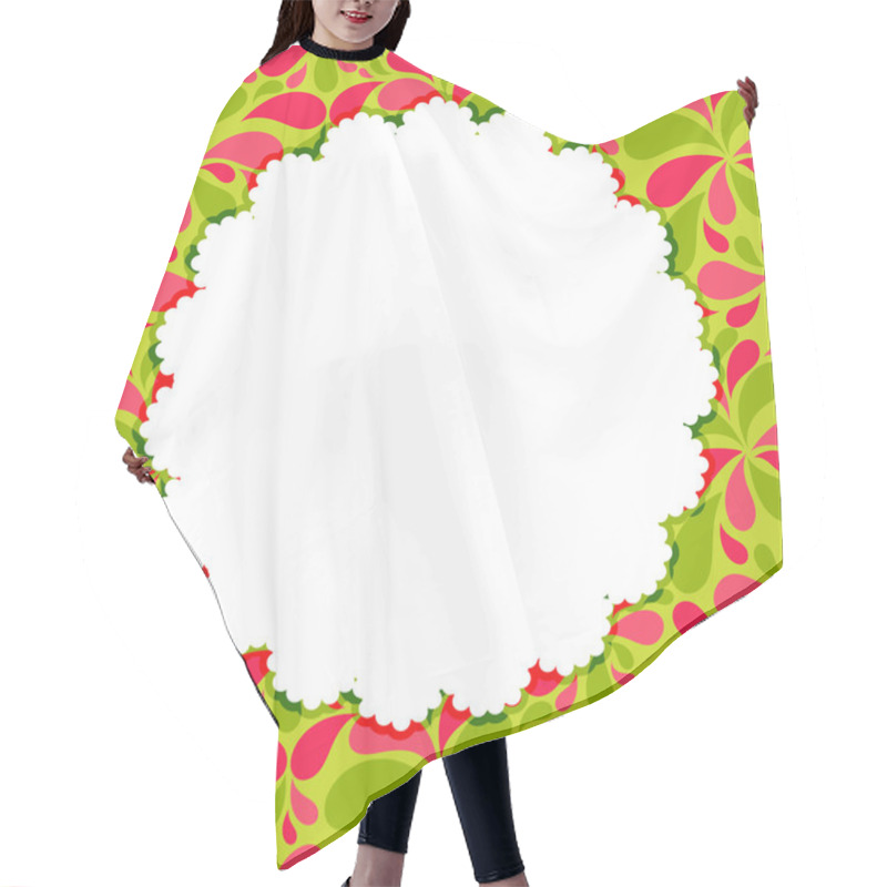 Personality  Floral Frame Hair Cutting Cape