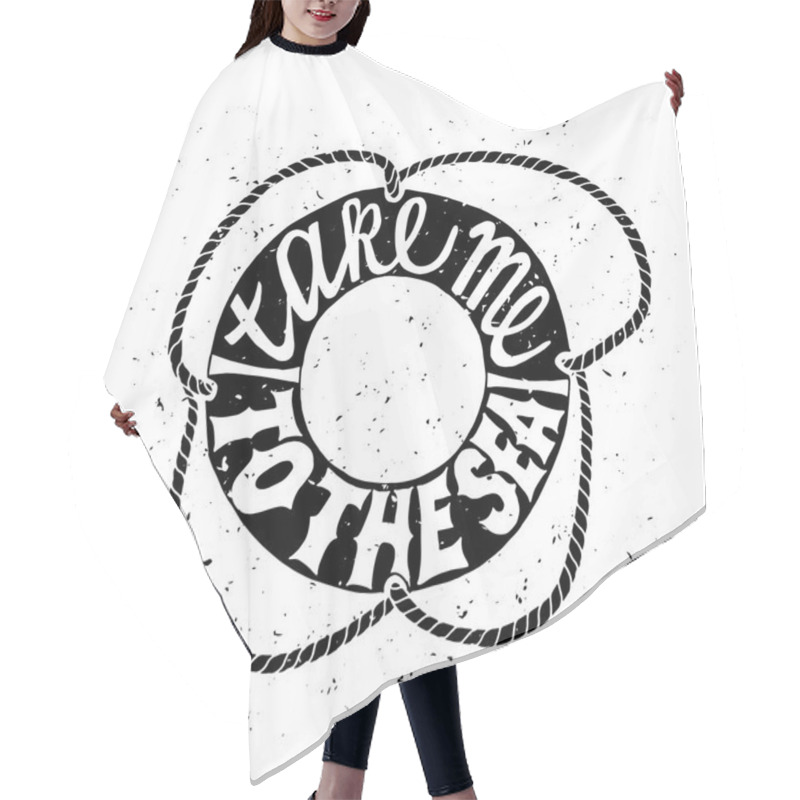 Personality  Inspiring Poster With Lifebuoy Hair Cutting Cape