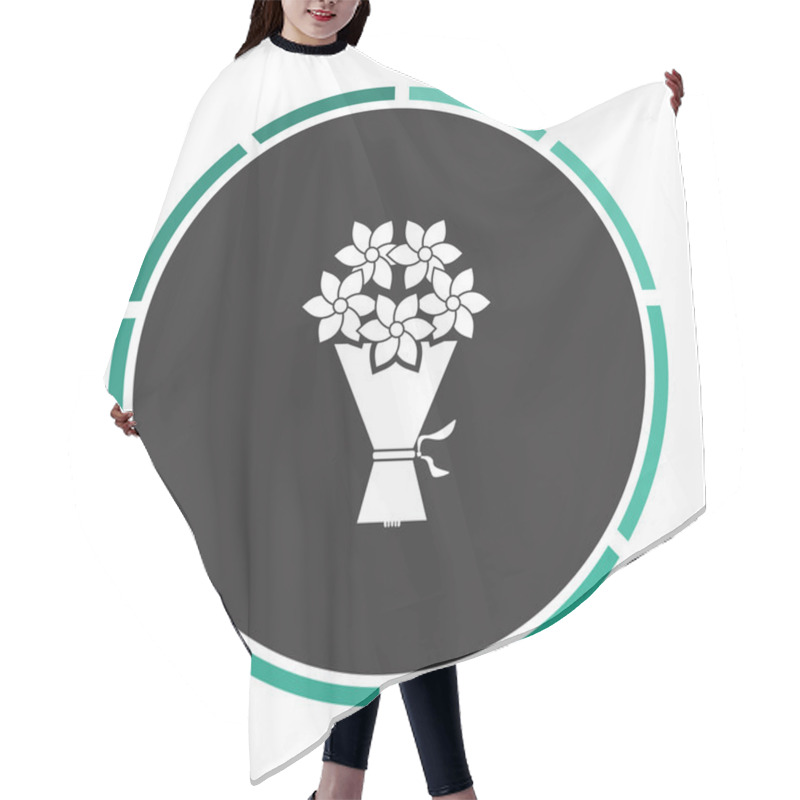 Personality  Bouquet Computer Symbol Hair Cutting Cape