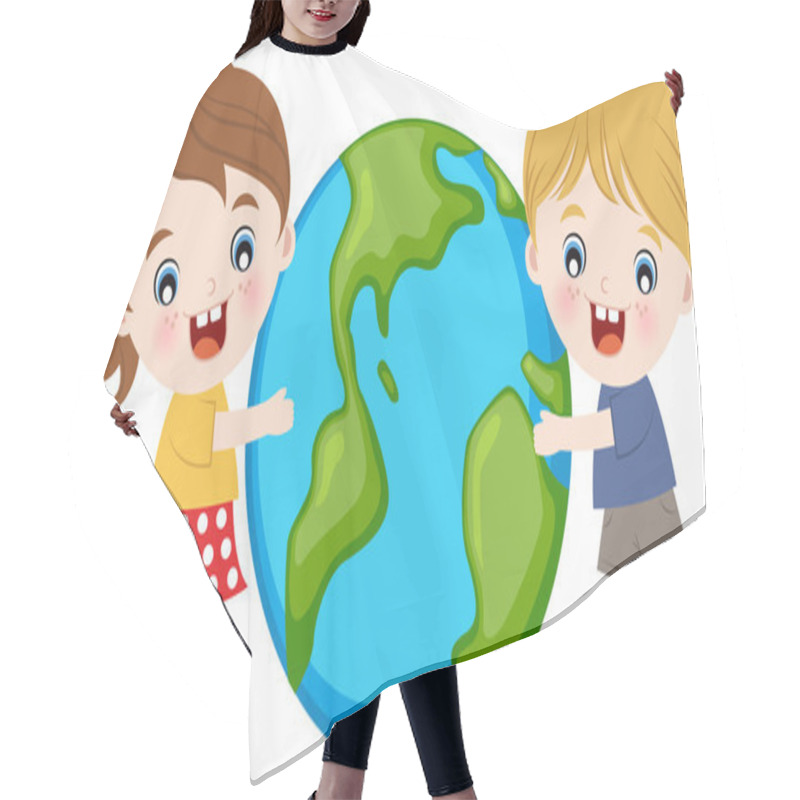 Personality  Children Hugging The Earth Hair Cutting Cape