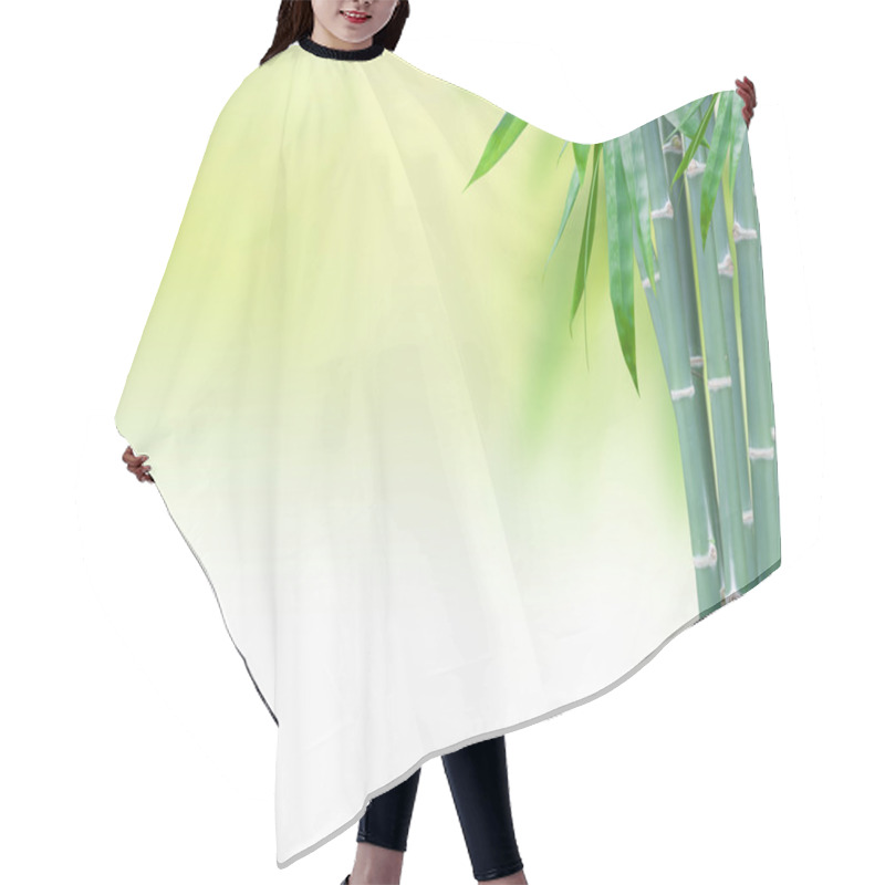 Personality  Green Bamboo With Leaves  Hair Cutting Cape