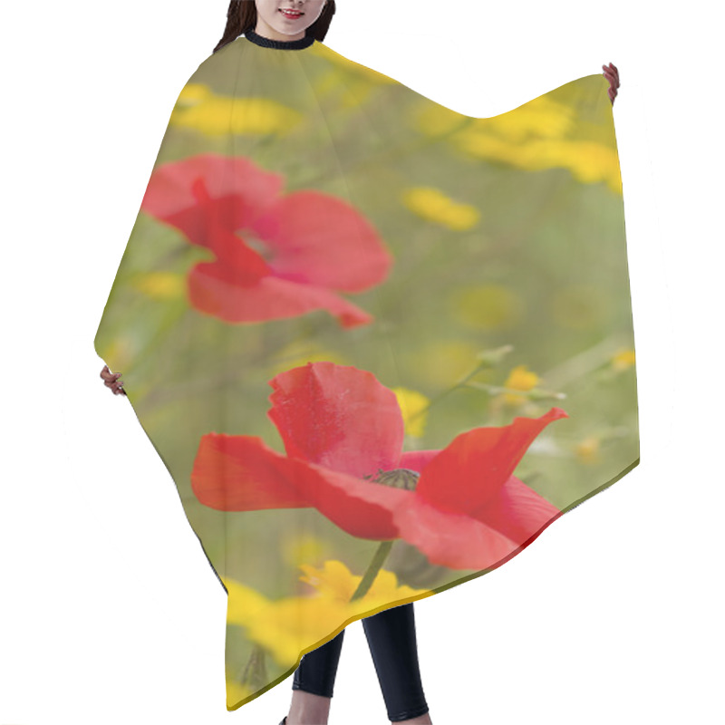 Personality  Red Poppies Hair Cutting Cape