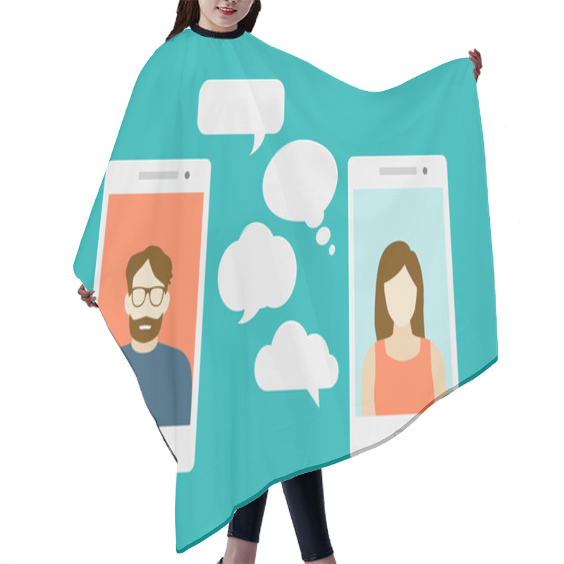 Personality  Mobile Phone Chat Or Call Hair Cutting Cape