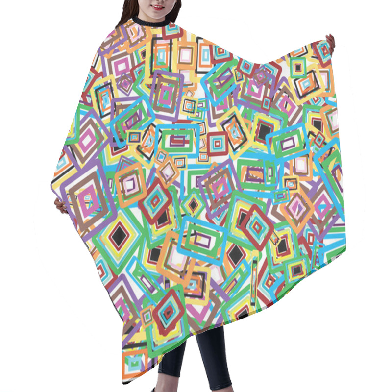 Personality  Rectangles Background Hair Cutting Cape