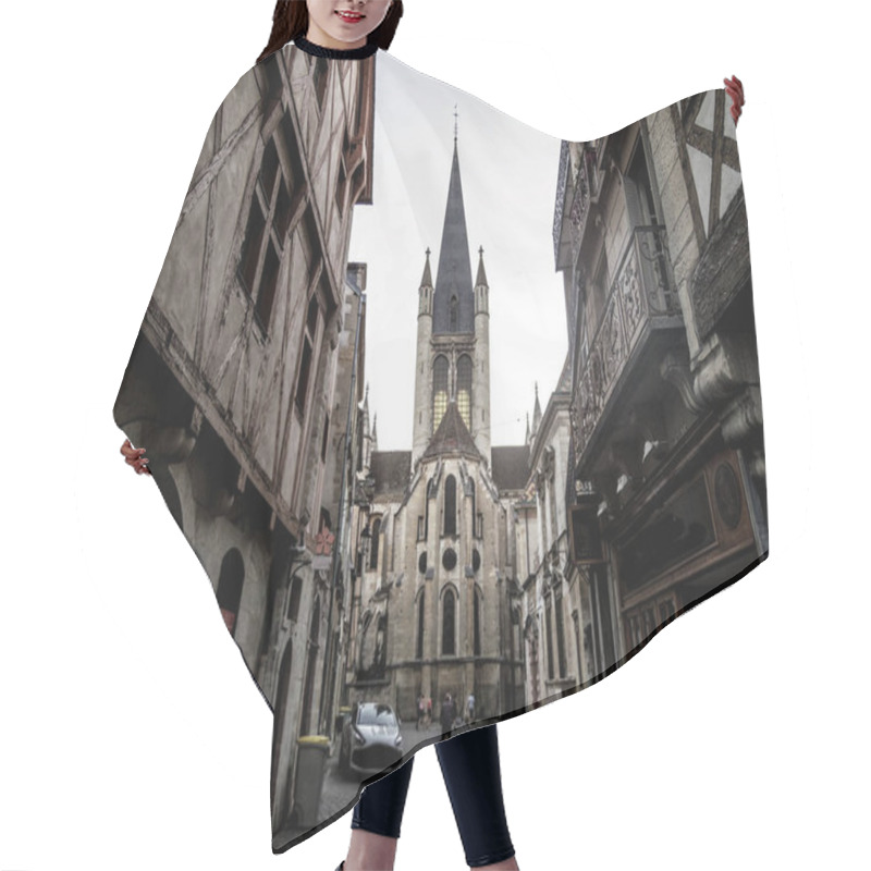 Personality  French Beautiful Church In Dijon, France. Classic Gothic Cathedr Hair Cutting Cape