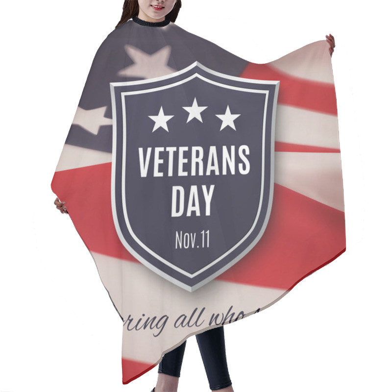 Personality  Veterans Day Background. Hair Cutting Cape