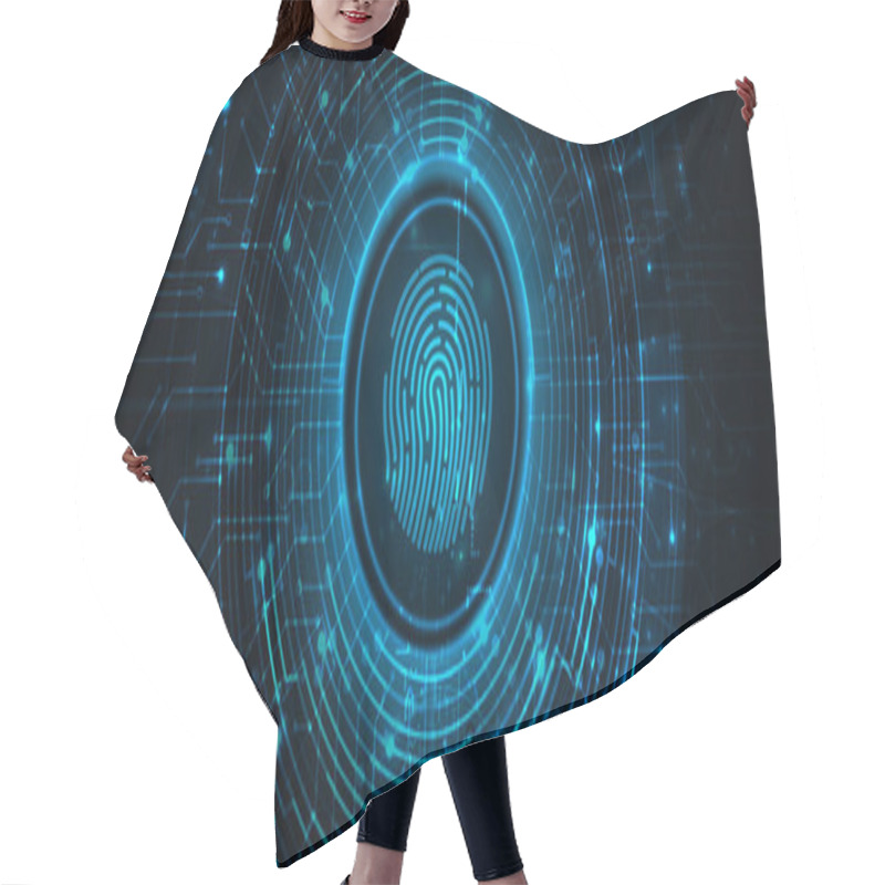 Personality  Abstract Artificial Intelligence. Cloud Computing. Machine Learning. Technology Web Background. Virtual Concept Futuristic Background Hair Cutting Cape