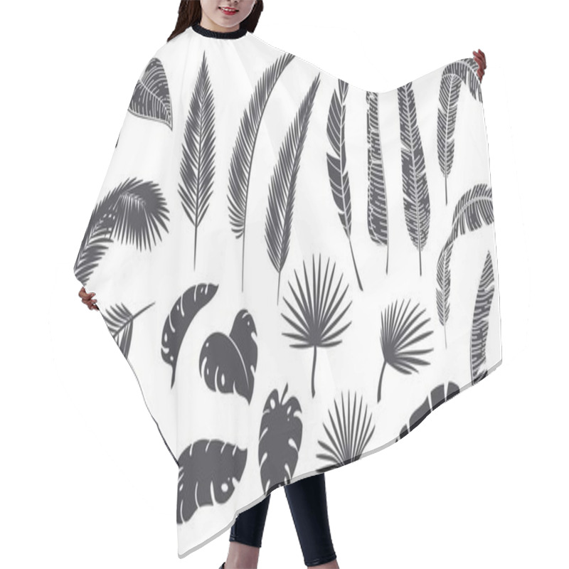 Personality  Silhouettes Tropical Leaves Hair Cutting Cape