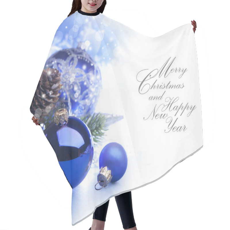 Personality  Art Christmas Greeting Card Hair Cutting Cape