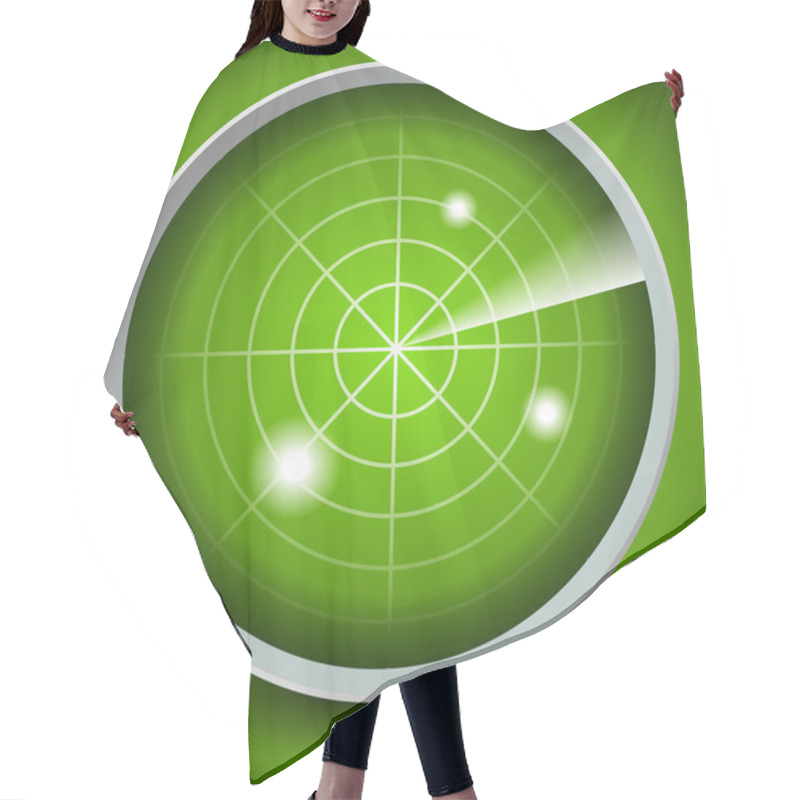 Personality  Radar Screen Vector Hair Cutting Cape