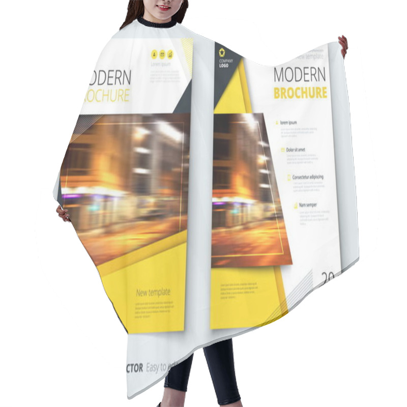 Personality  Cover Design For Brochure, Flyer, Report, Catalog, Presentation, Poster. Modern Layout Template In A4 Size Hair Cutting Cape